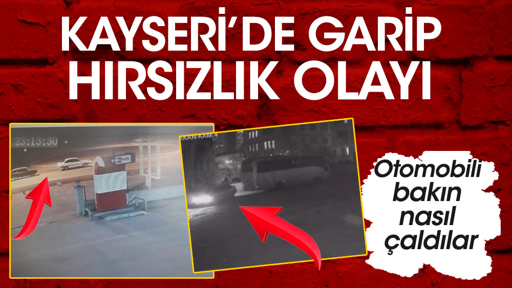 Kayseri'de bir garip hırsızlık olayı halatla otomobil çaldılar