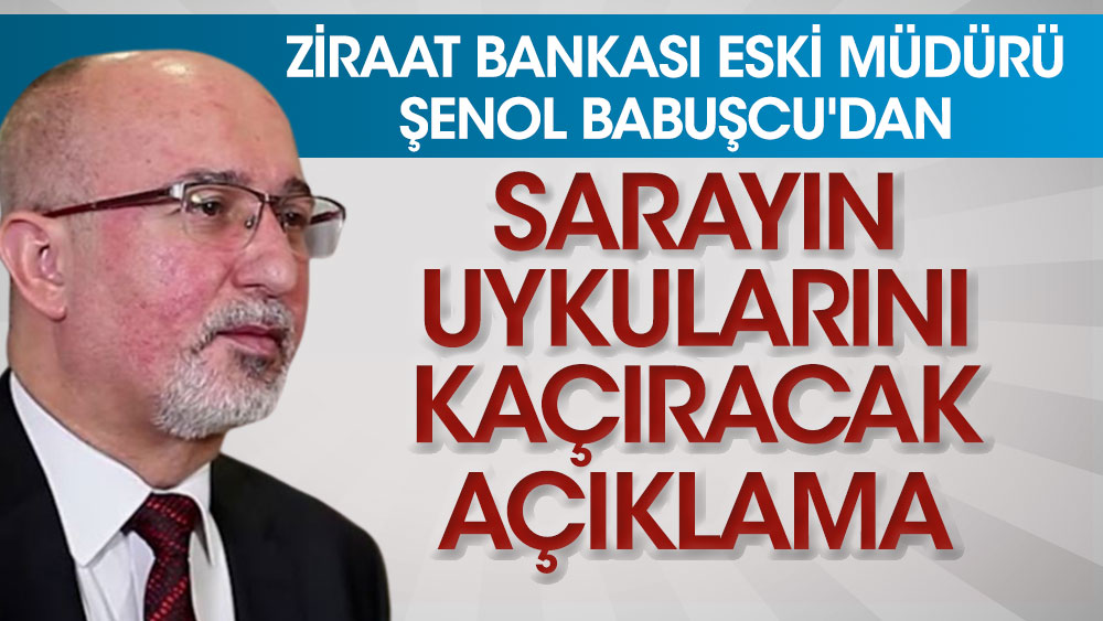 Alacaklarınızı alın çok pahalanacaklar. Ziraat Bankası eski müdürü Şenol Şenol Babuşcu'dan Saray'da yankılanacak açıklama