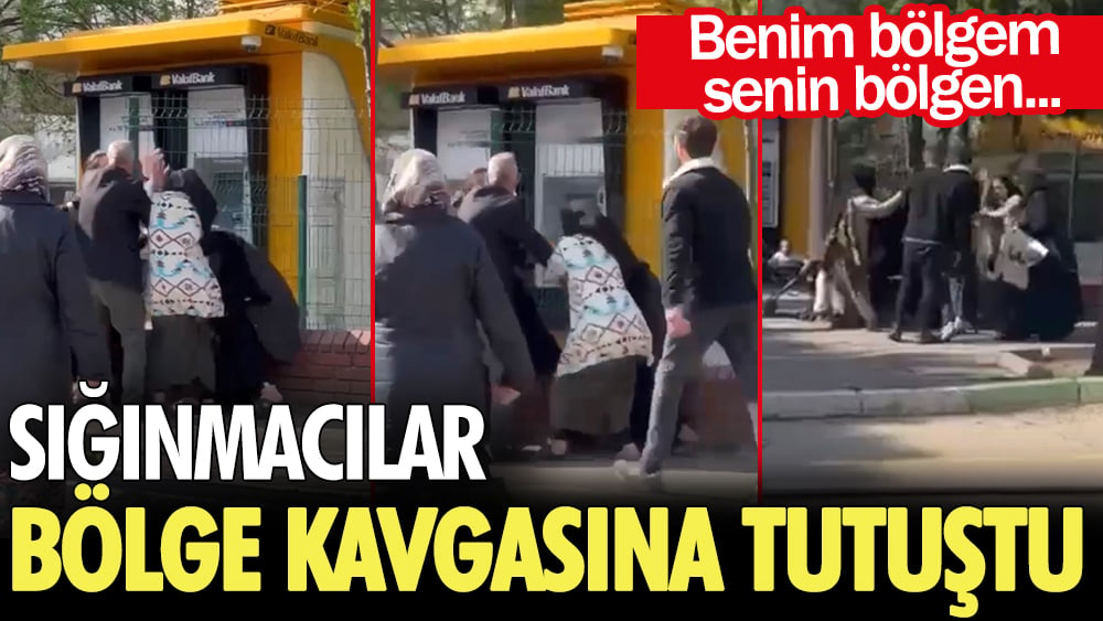 Sığınmacı dilenciler bölge kavgasına tutuştu. O anlar saniye saniye kameraya yansıdı