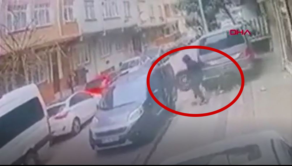 İstanbul’daki stepne hırsızları kameraya yakalandı