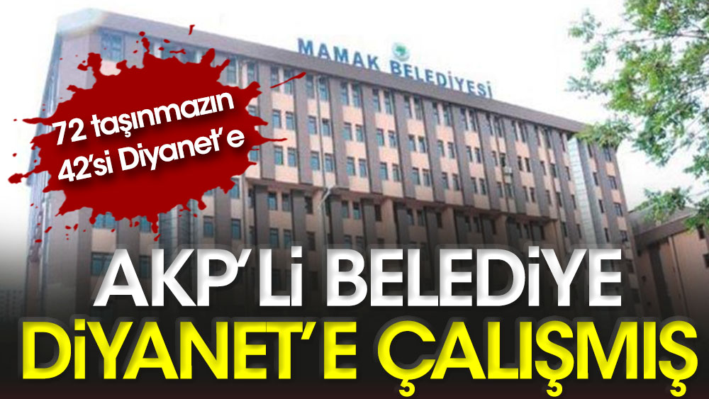 AKP'li belediye Diyanet'e çalışmış