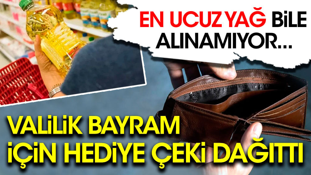 Valilik, bayram için hediye çeki dağıttı