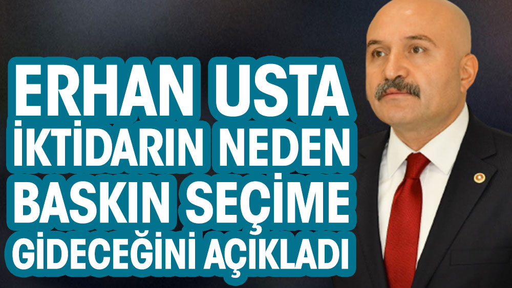 Erhan Usta iktidarın neden baskın seçime gideceğini açıkladı