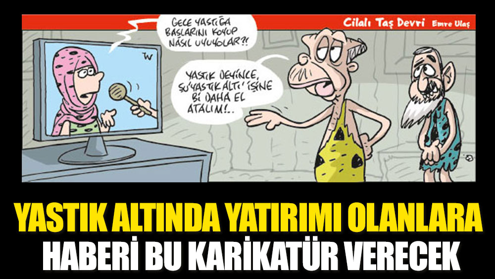 Yastık altında yatırımı olanlara haberi bu karikatür verecek