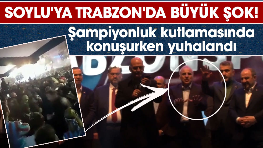 Soylu'ya Trabzon'da büyük şok! Şampiyonluk kutlamasında konuşurken yuhalandı