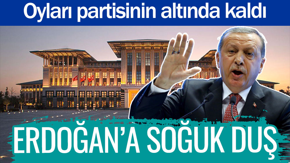 Erdoğan'a soğuk duş. Oyları partisinin altında kaldı