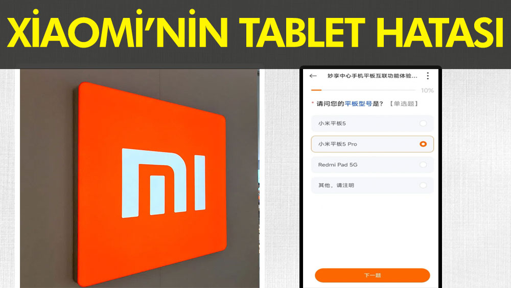 Xiaomi'nin tablet hatası