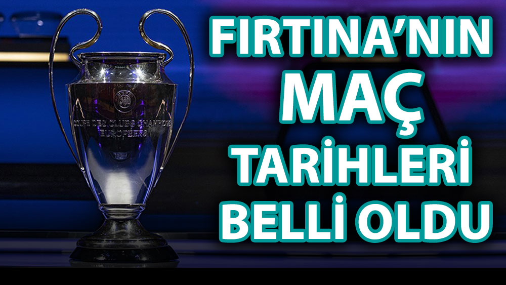 Trabzonspor'un Şampiyonlar Ligi'ndeki maç tarihi belli oldu