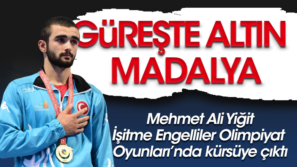 Mehmet Ali Yiğit'ten güreşte altın madalya