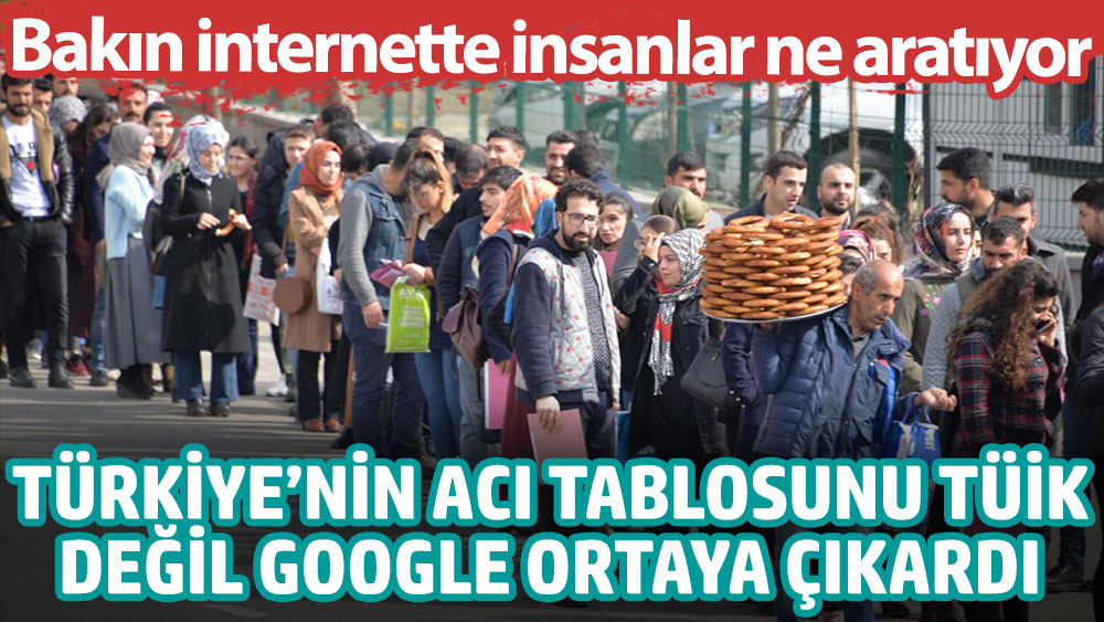 Türkiye'nin acı tablosunu TÜİK değil Google ortaya çıkardı. Bakın insanlar internette ne aratıyor