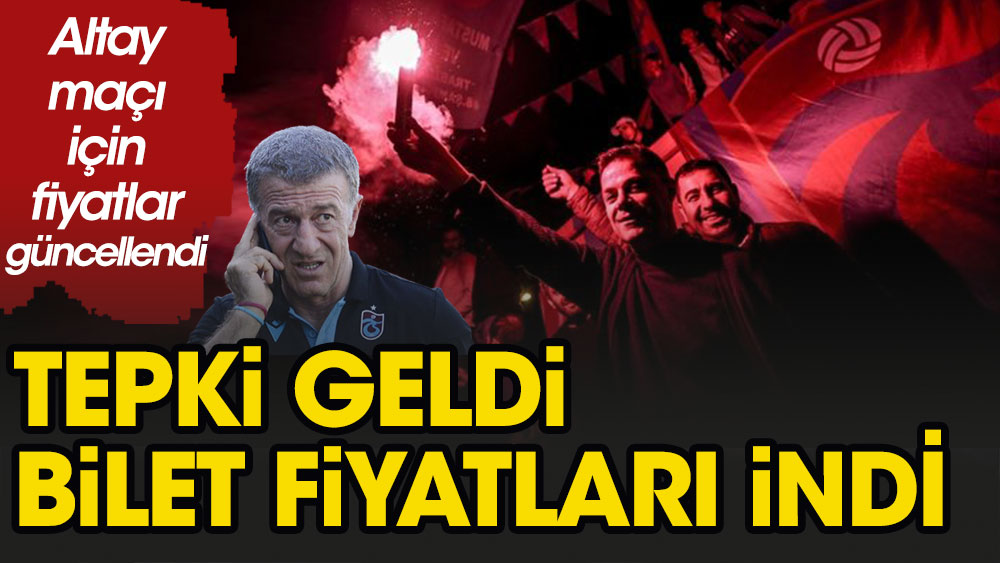 Tepki geldi. Trabzonspor Başkanı Ağaoğlu geri adım attı