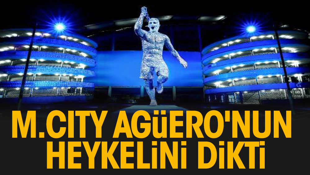 Manchester City, Agüero'nun heykelini dikti. 10 önceki haliyle