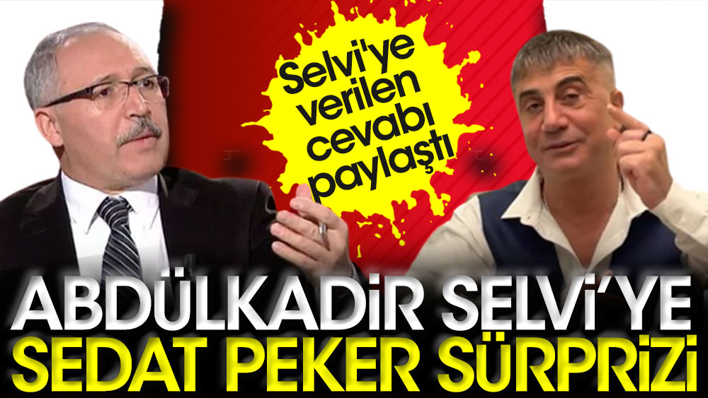 Abdulkadir Selvi'ye Sedat Peker sürprizi
