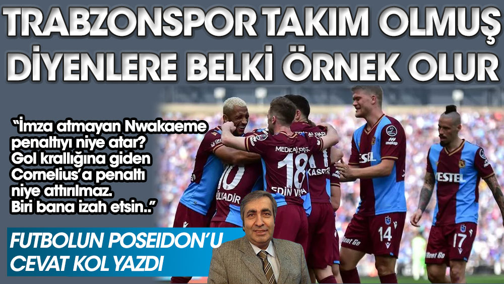 Trabzonspor takım olmuş diyenlere belki örnek olur