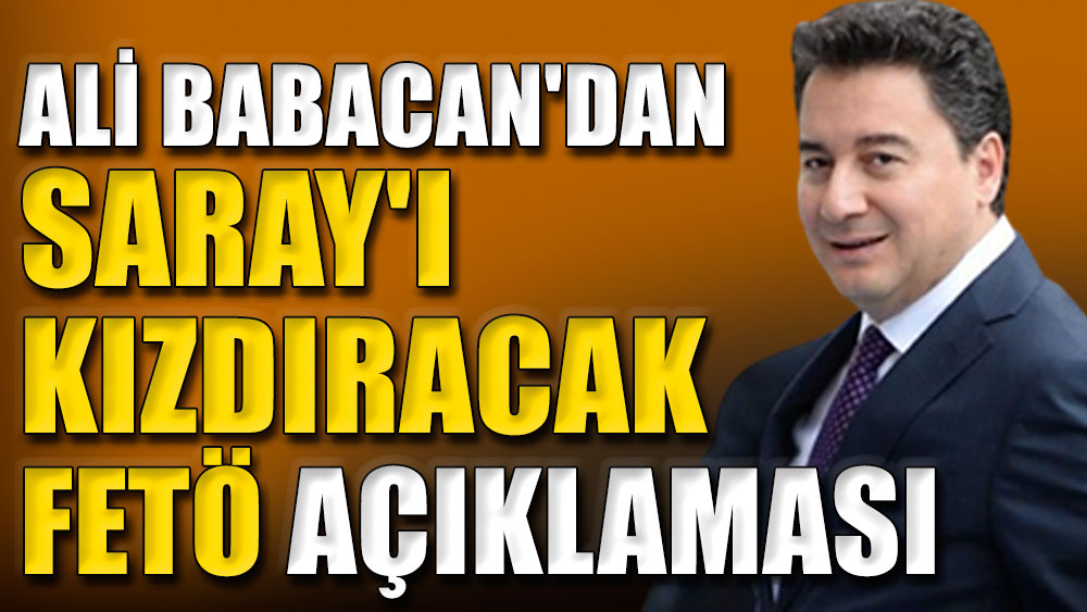 Ali Babacan'dan Saray'ı kızdıracak FETÖ açıklaması