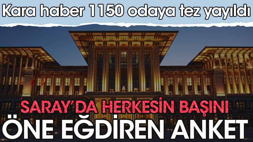 Saray'da herkesin başını öne eğdiren anket | Kara haber 1150 odaya tez yayıldı