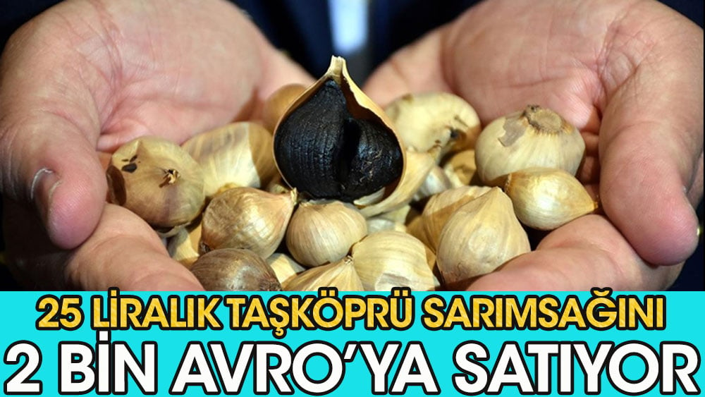 25 liralık Taşköprü sarımsağını 2 bin Avro'ya satıyor