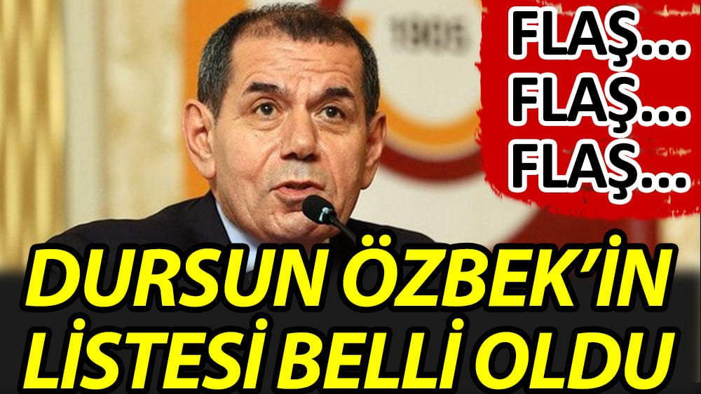 Galatasaray başkan adayı Dursun Özbek'in yönetim kurulu listesi belli oldu