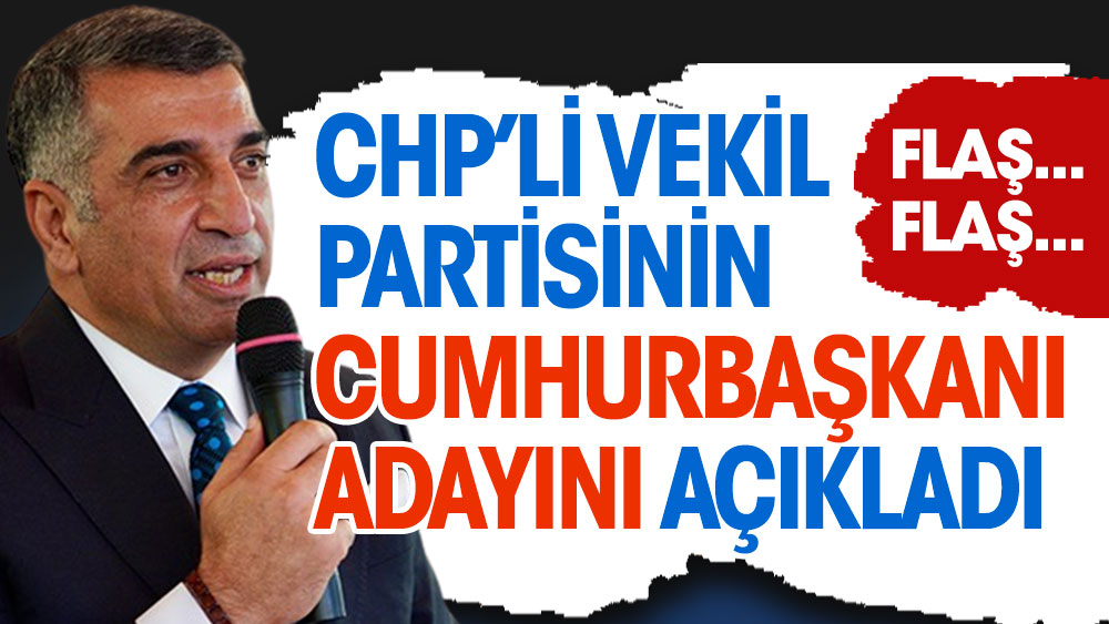 CHP'li vekil partisinin cumhurbaşkanı adayını açık açık ilan etti