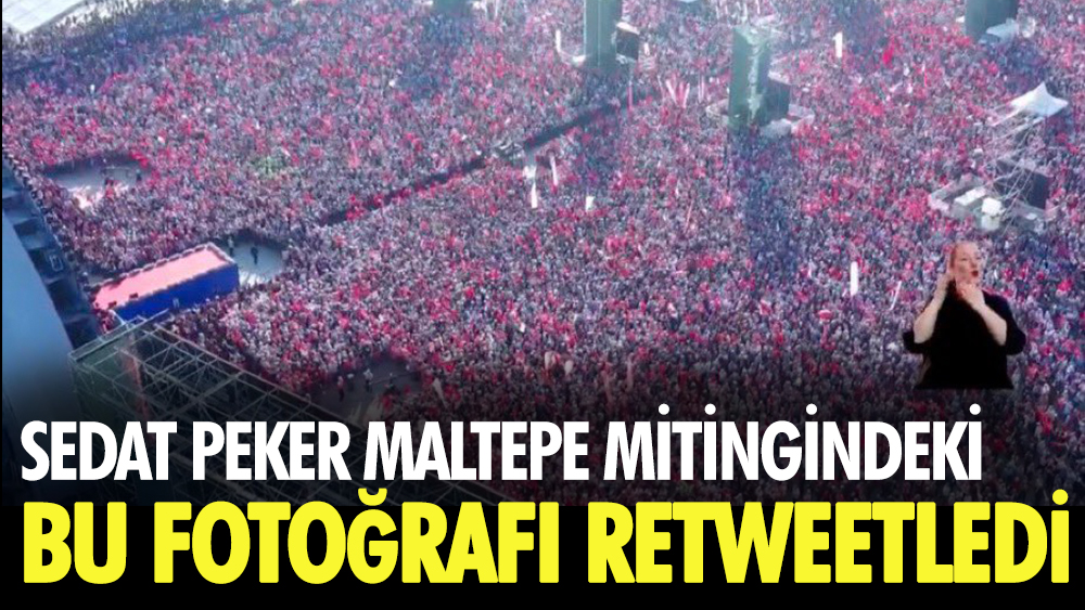 Sedat Peker Maltepe mitingindeki bu fotoğrafı retweetledi