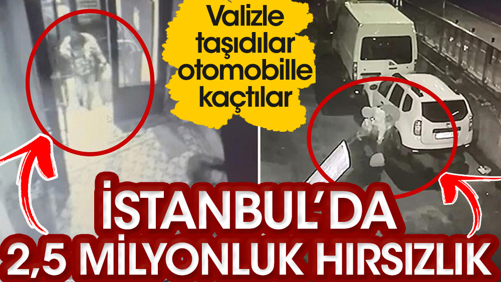 İstanbul’da 2,5 milyonluk hırsız! Valizle taşıdılar, otomobille kaçtılar…