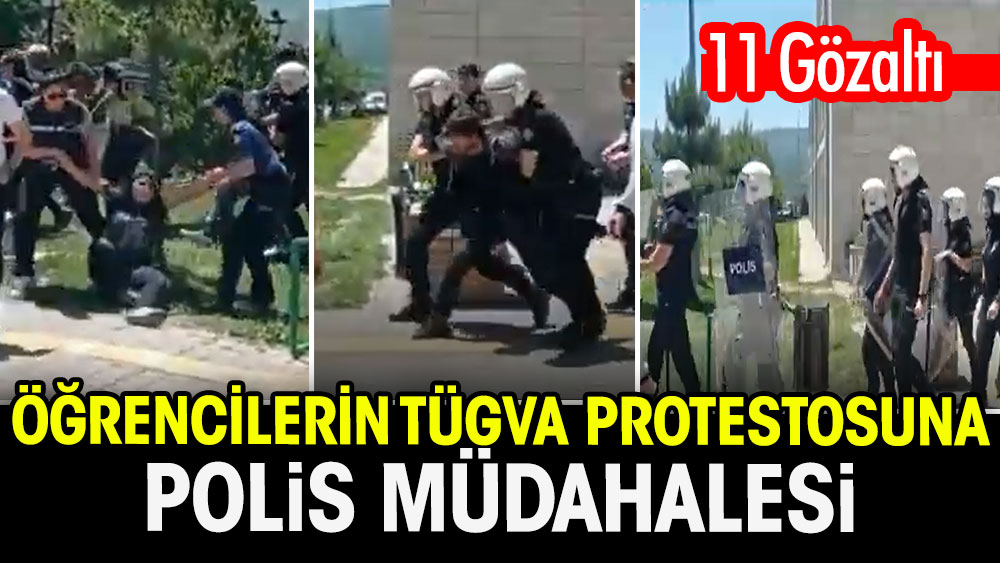 Öğrencilerin TÜGVA protestosuna polis müdahalesi. 11 kişi gözaltına alındı