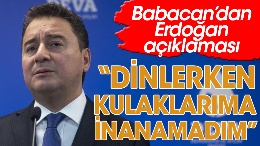 Babacan'dan Erdoğan açıklaması: Dinlerken kulaklarıma inanamadım