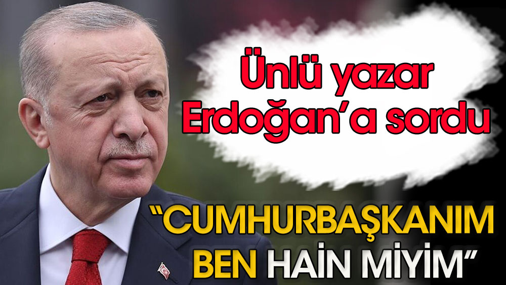 Ünlü yazar, Erdoğan'a sordu: Cumhurbaşkanım, ben hain miyim
