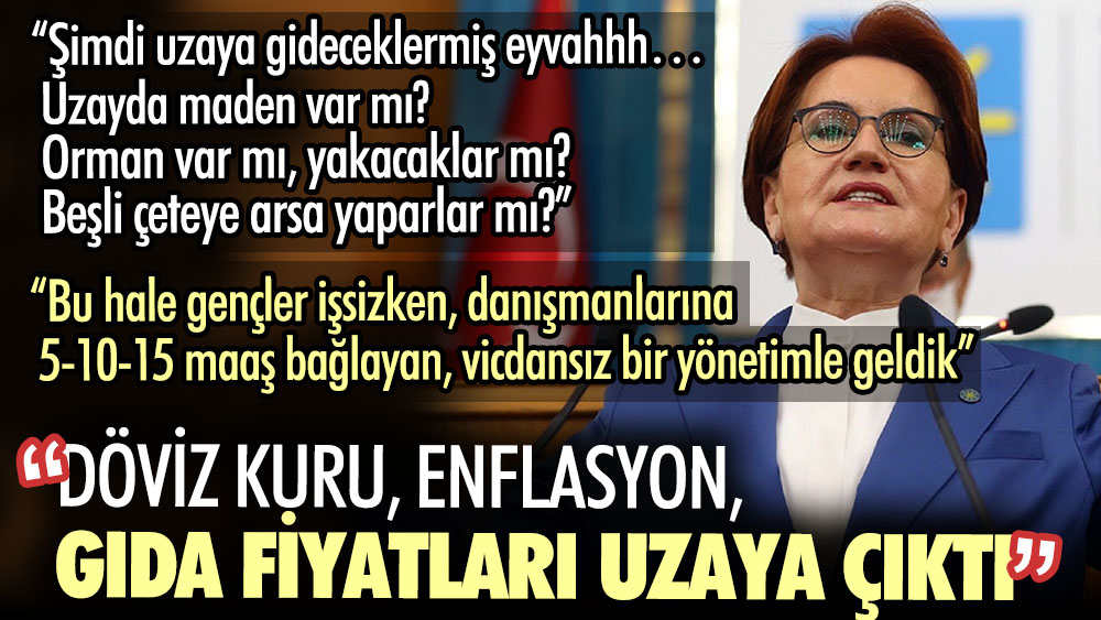 İYİ Parti lideri Meral Akşener'den Erdoğan'a yaylım ateşi: Müebbet alman gerekiyor