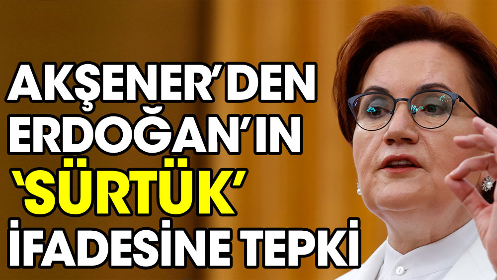 Akşener’den Erdoğan’ın Sürtük ifadesine tepki