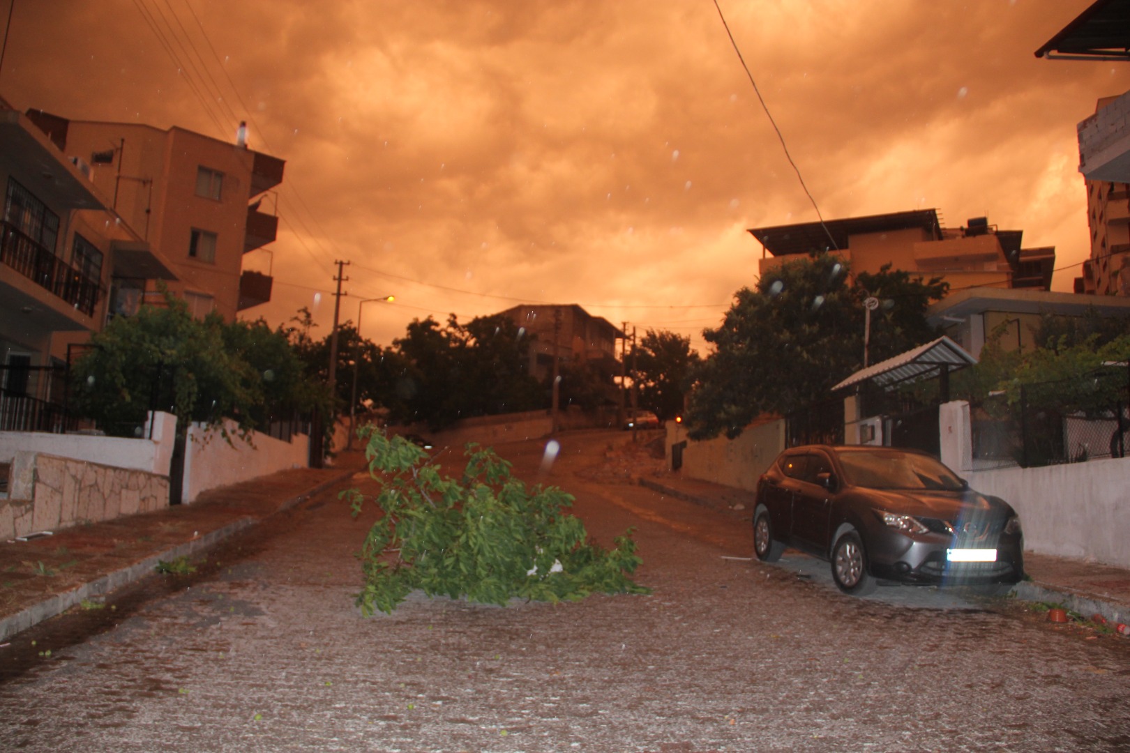 Aydın'da fırtına: Gökyüzünü toz bulutu kapladı
