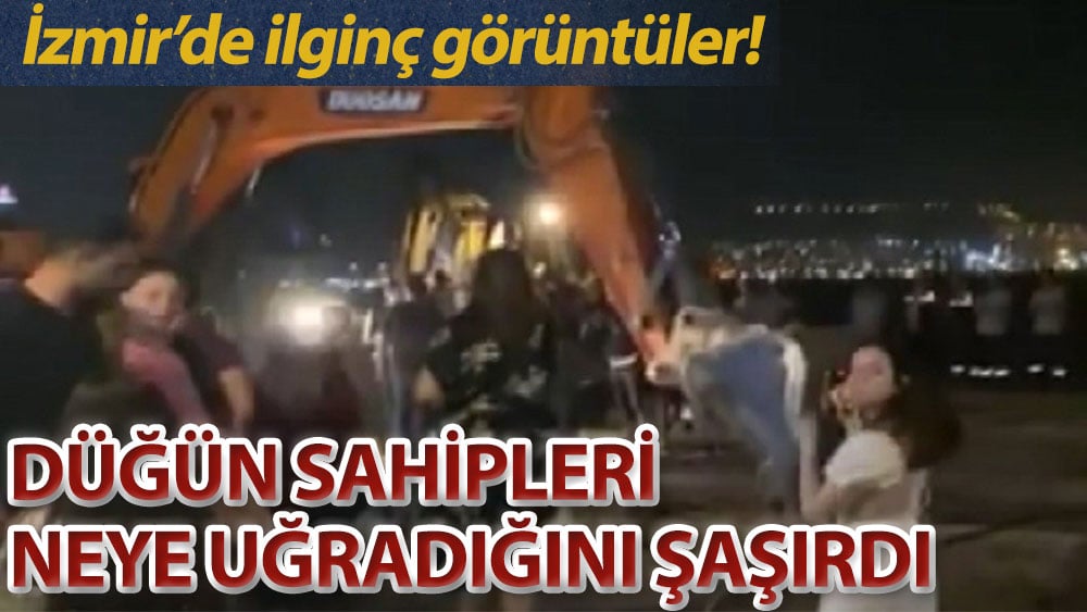 İzmir'de ilginç görüntüler: Yıkım ekibi ve polis geldi, düğün yarıda kaldı