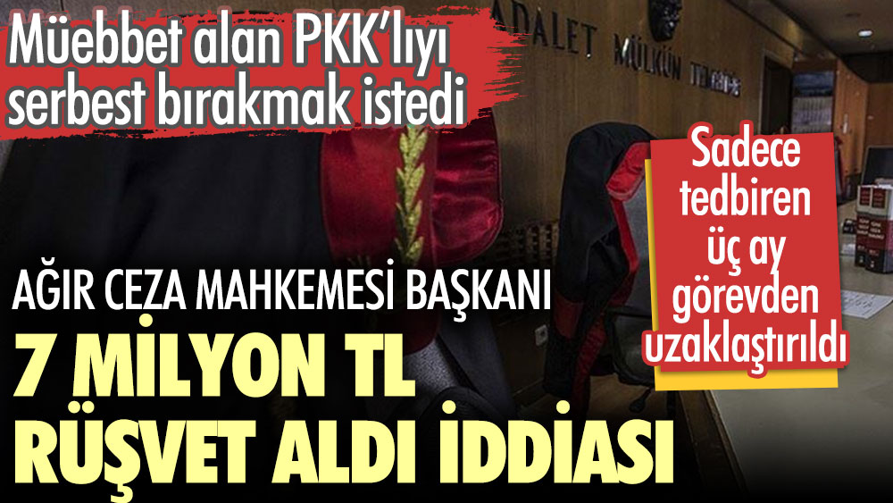 7 milyon TL rüşvet aldı Müebbet alan PKK’lıyı serbest bırakmak istedi