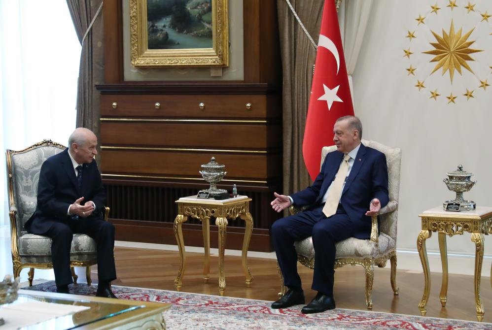 Cumhurbaşkanı Erdoğan Beştepe'de Bahçeli’yle görüştü