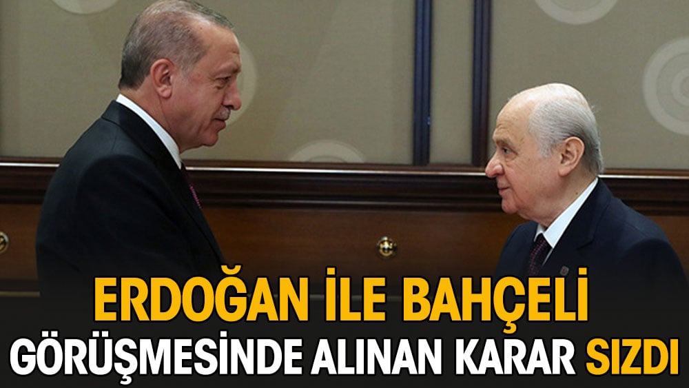 Erdoğan ile Bahçeli görüşmesinde alınan karar sızdı