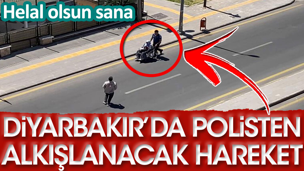Diyarbakır’da polisten alkışlanacak hareket! Helal olsun sana...
