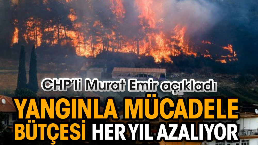 CHP’li Murat Emir, yangınla mücadele bütçesine her yıl uygulanan tırpanı açıkladı