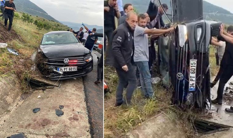 Meclis Başkanı Mustafa Şentop'un korumaları kaza yaptı