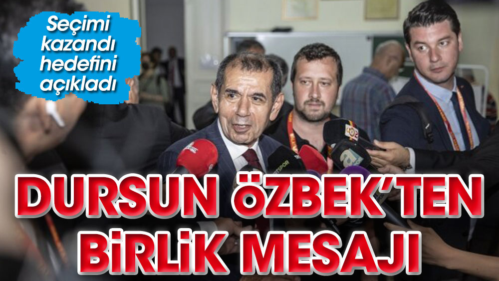 Dursun Özbek: "Galatasaray'a barışı getireceğiz"