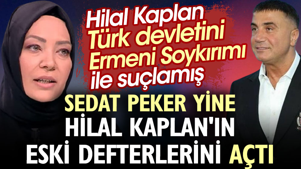 Sedat Peker yine Hilal Kaplan'ın eski defterlerini açtı. Hilal Kaplan Türk devletini ermeni soykırımı ile suçlamış