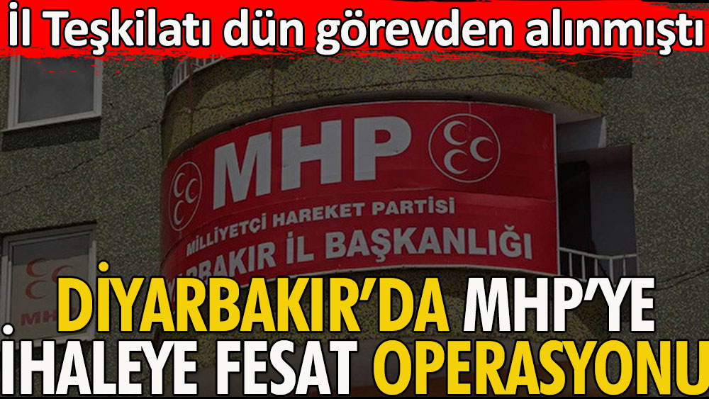 Flaş... Flaş... Diyarbakır'da MHP'ye ihaleye fesat operasyonu