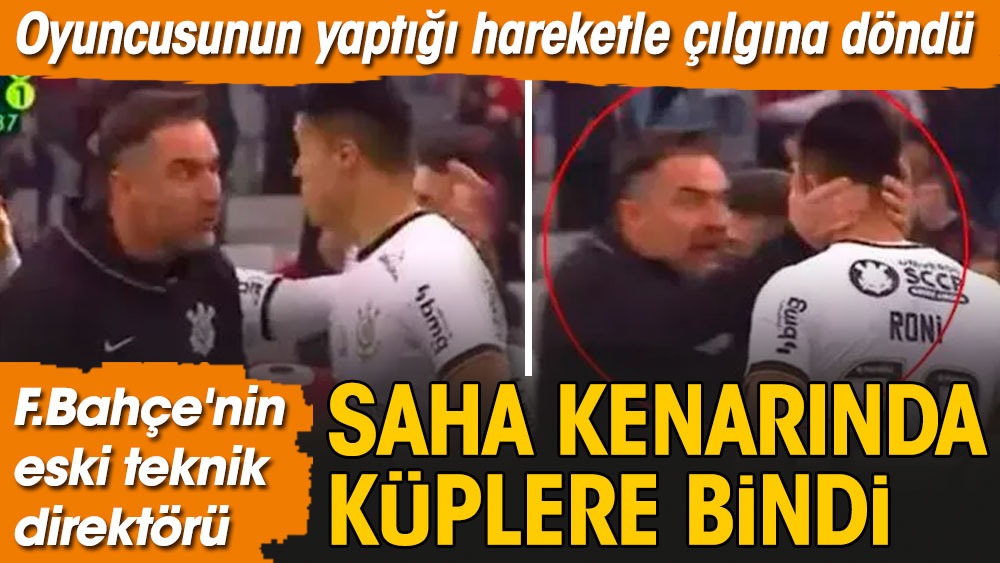Fenerbahçe'nin eski teknik direktörü saha kenarında küplere bindi