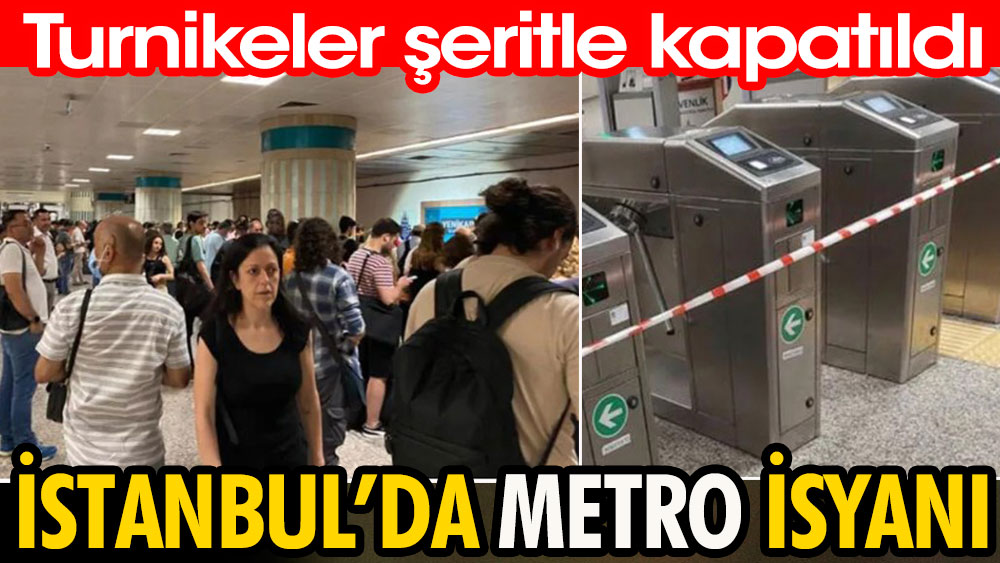Turnikeler şeritle kapatıldı vatandaşlar arızaya tepki gösterdi | İstanbul'da metro isyanı