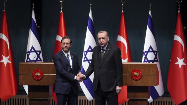 Cumhurbaşkanı Erdoğan İsrail Cumhurbaşkanı ile görüştü