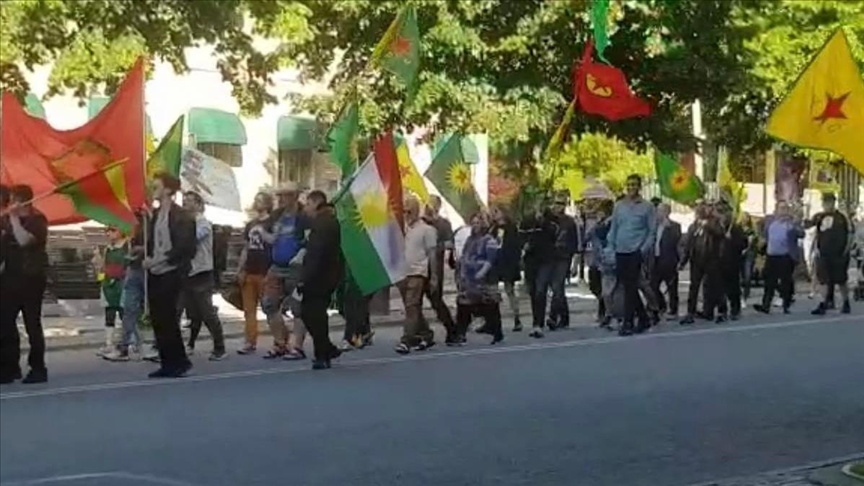 Terör örgütü PKK/YPG yandaşları, İsveç'in Göteborg kentinde gösteri yaptı