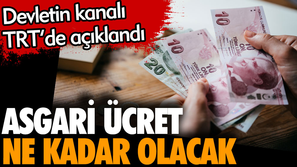 Asgari ücret ne kadar olacak? Devletin kanalı TRT'de açıklandı