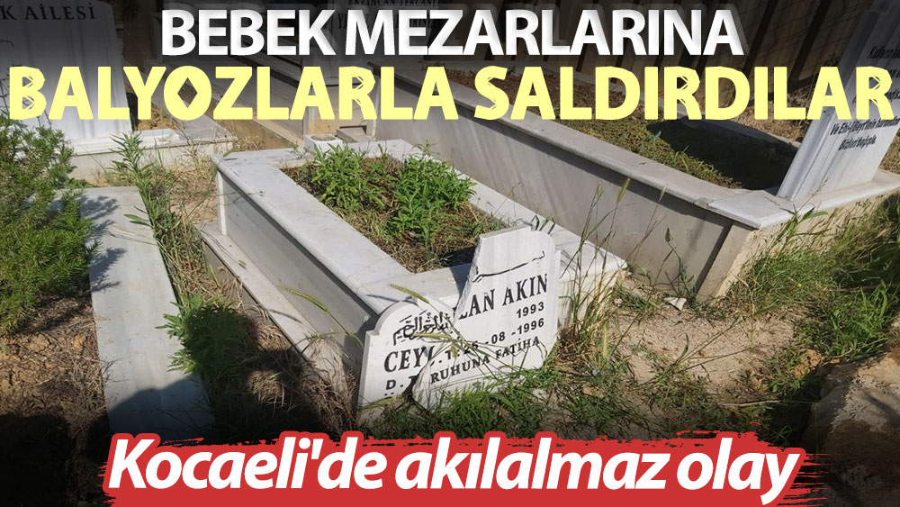 Kocaeli'nin Darıca ilçesinde bebek mezarlarına 'balyozlu saldırı' düzenlendi