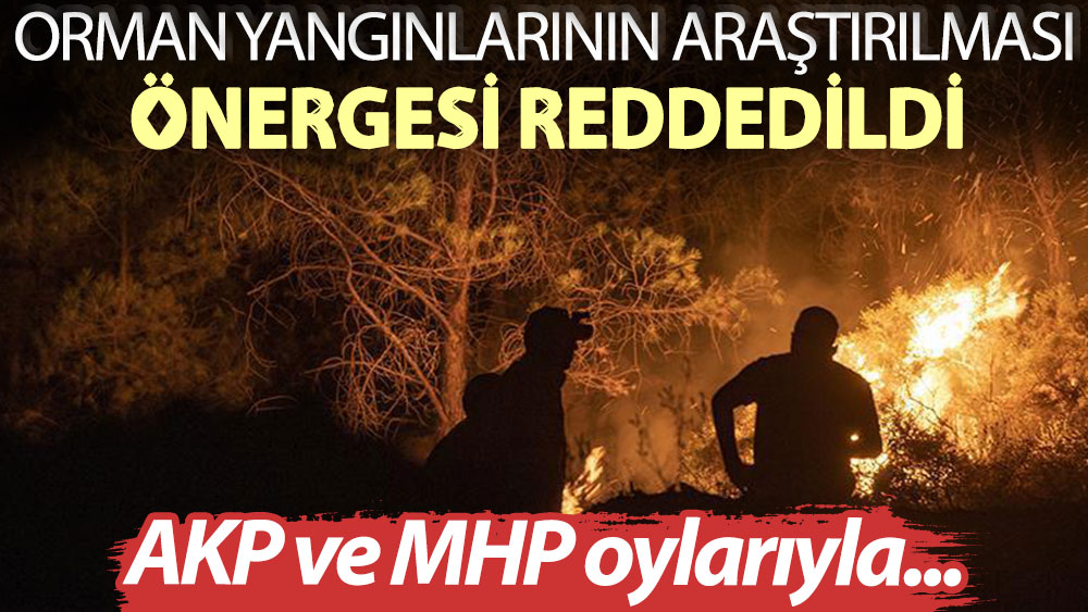 TBMM'de 'orman yangınlarının araştırılması' önergesi AKP ve MHP oylarıyla reddedildi