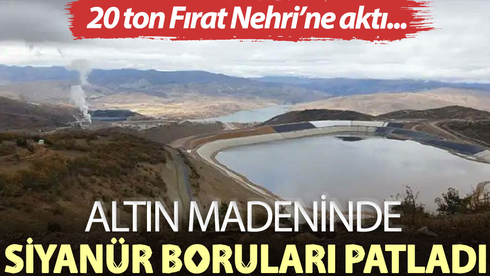 Erzincan İliç’teki altın madeninde siyanür boruları patladı; 20 ton Fırat Nehri'ne aktı