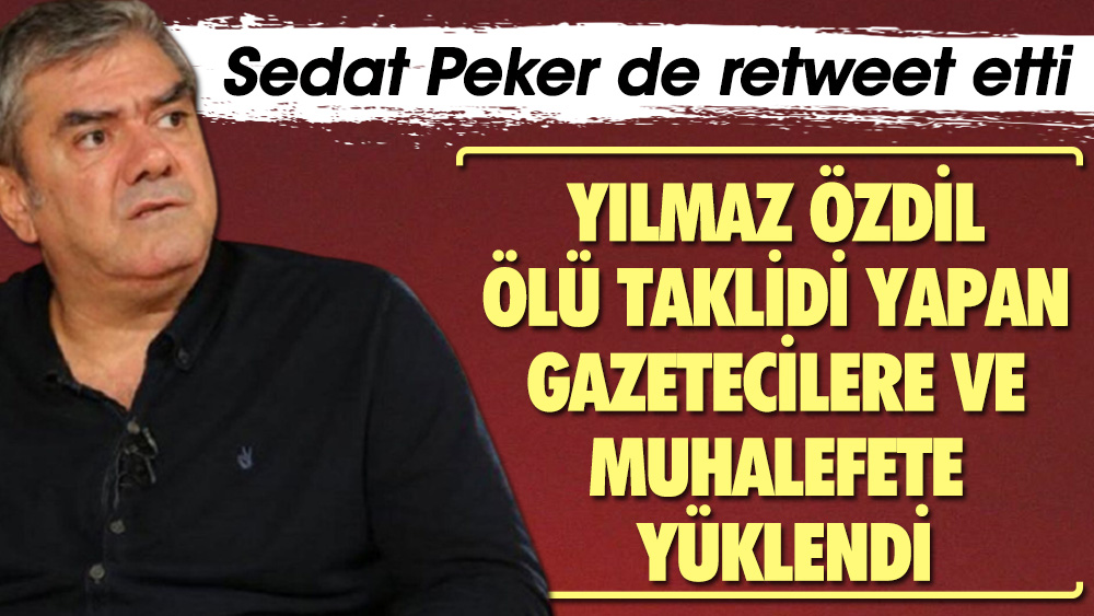 Yılmaz Özdil ölü taklidi yapan gazetecilere ve muhalefete yüklendi. Sedat Peker de retweet etti